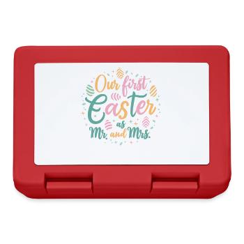 Couple de Pâques M. et Mme mari et femme - Boîte à goûter - rouge - Devant