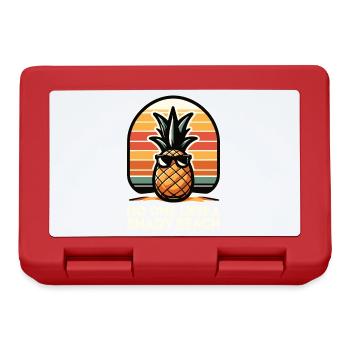 No One Likes a Shady beach Pinapple Retro - Lunchbox - red - Front