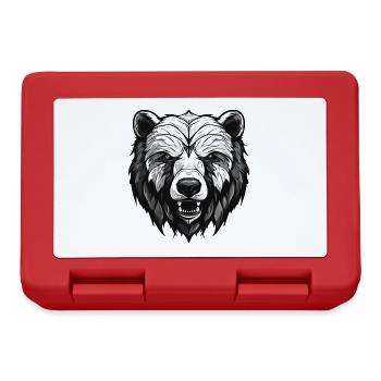 Polar Bear Animal Head Polar Bear - Lunchbox - red - Front