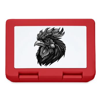 Rooster Animal Head - Lunchbox - red - Front