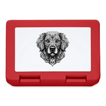 Portrait de chien Golden Retriever - Boîte à goûter - rouge - Devant