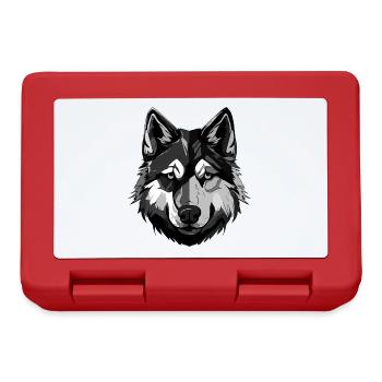 Tête d’animal de chien husky - Boîte à goûter - rouge - Devant