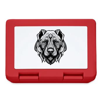 Kangal Hund Porträt - Brotdose - Rot - Vorne