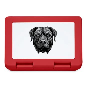 Mastiff Dog Portrait - Lunchbox - red - Front
