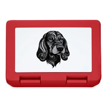 Dachshund Dog Portrait Dachshund - Lunchbox - red - Front