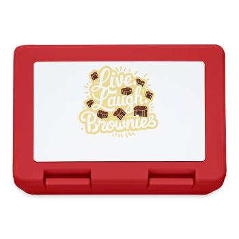 Live Laugh Brownies für Brownie-Liebhaber Lustig - Brotdose - Rot - Vorne