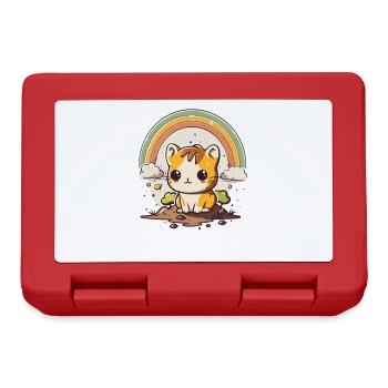 Des nuages, des hamsters et des arcs-en-ciel mignons - Boîte à goûter - rouge - Devant
