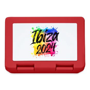 Ibiza 2024 Bunt Klecks - Brotdose - Rot - Vorne
