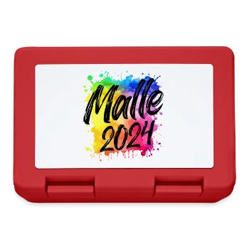 Malle 2024 Bunt Klecks Mallorca - Brotdose - Rot - Vorne