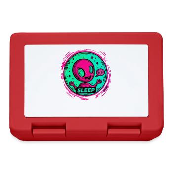 Little happy alien, sleeping - Lunchbox - red - Front