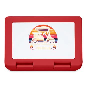 Ma voiturette de golf pour véhicule de retraite Maman Papa Golfeur - Boîte à goûter - rouge - Devant