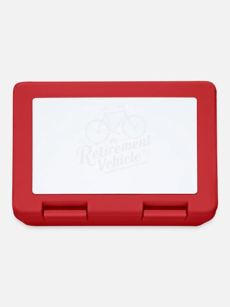 Mein Ruhestandsfahrzeug Fahrrad Mama Papa Radfahrer - Brotdose - Rot
