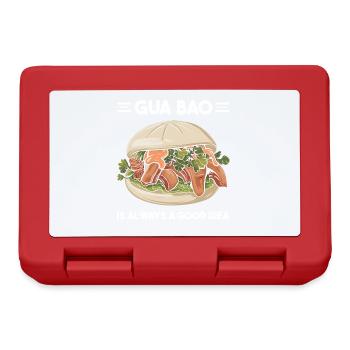 Gua Bao, asiatischer Feinschmecker, China, Vietnam, Japan - Brotdose - Rot - Vorne