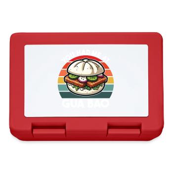 Gua Bao, asiatischer Feinschmecker, China, Vietnam, Japan - Brotdose - Rot - Vorne