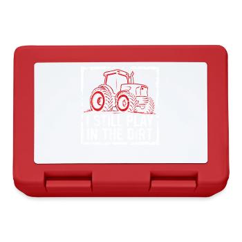 Play in the Dirt Tractor Farmer Men and Boys - Lunchbox - red - Front