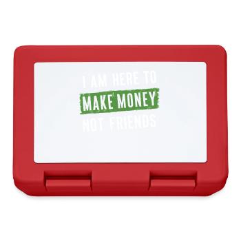 Not here to make friends Here to make money - Lunchbox - red - Front
