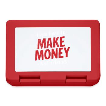 Not here to make friends Here to make money - Lunchbox - red - Front