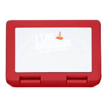 Funny Autocross I like Autocross and three people - Lunchbox - red - Front