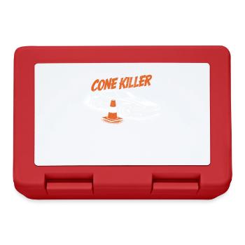 Funny Autocross Cone Killer Motorsport Race Drivin - Lunchbox - red - Front