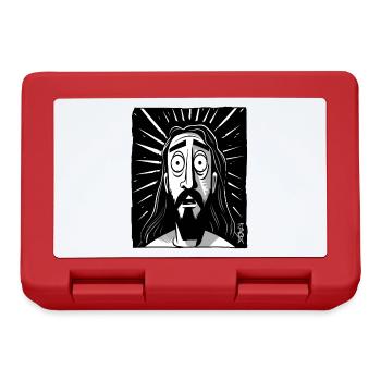 Dessin animé Jésus Homme - Boîte à goûter - rouge - Devant
