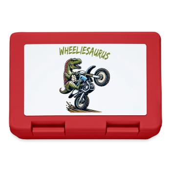 Wheelie Dinosaur Moto Motocross Dino Enfants - Boîte à goûter - rouge - Devant