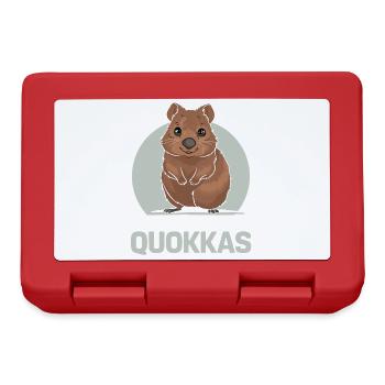 Animal drôle Quokka Australie Juste un garçon - Boîte à goûter - rouge - Devant
