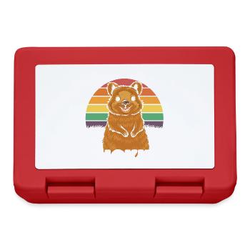 Lustiges Quokka Australien Tierlächeln wie ein Quokka - Brotdose - Rot - Vorne