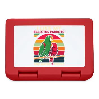 Perroquet éclecte drôle disant oiseau propriétaire animal de compagnie - Boîte à goûter - rouge - Devant