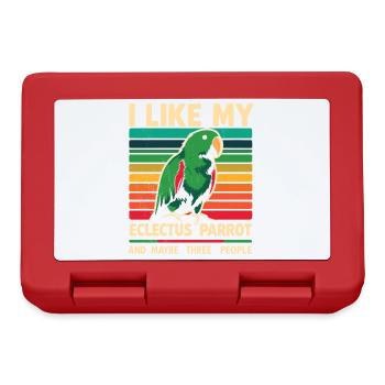 Perroquet éclecte drôle disant oiseau propriétaire animal de compagnie - Boîte à goûter - rouge - Devant