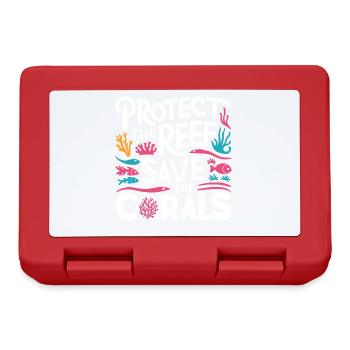 Protect the Reefs Save the Corals Ocean lover - Lunchbox - red - Front