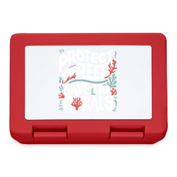 Protect the Reefs Save the Corals Ocean lover - Lunchbox - red - Front