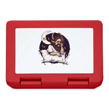 Archange endormi avec des cornes et la lune - Boîte à goûter - rouge - Devant