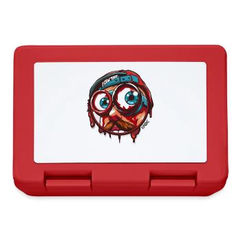 Große Augen Brille-Freak, ich habe das gesehen - Brotdose - Rot - Vorne
