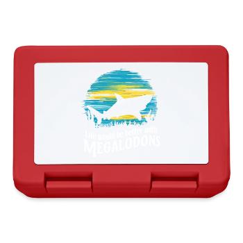 La vie serait meilleure avec Megalodon Funny Shark - Boîte à goûter - rouge - Devant