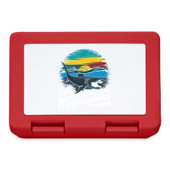 La vie serait meilleure avec Megalodon Funny Shark - Boîte à goûter - rouge - Devant