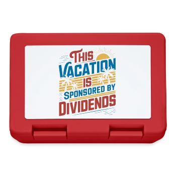 Lustige Dividende Investor Urlaub gesponsert - Brotdose - Rot - Vorne