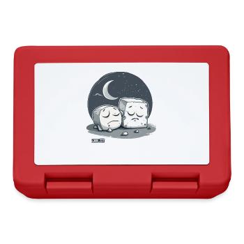 Tofu endormi mignon et la lune - Boîte à goûter - rouge - Devant