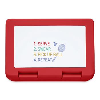 Funny How to play Badminton Swearing Sport - Lunchbox - red - Front