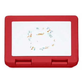 Funny Flute pun Instrument Transversal Flute Music - Lunchbox - red - Front