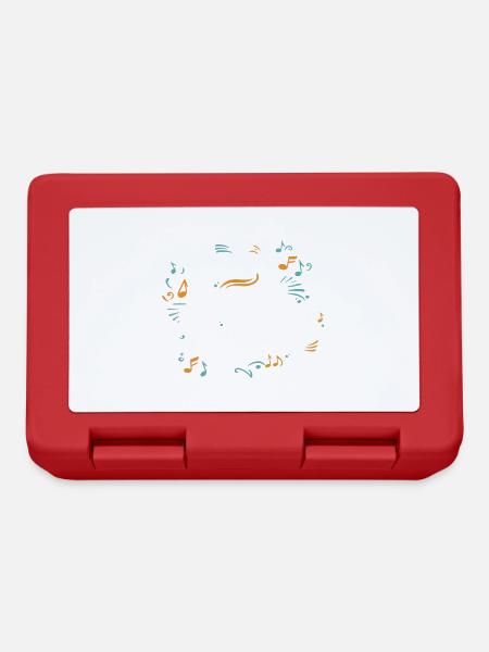 Lustiges Flötenwortspiel Instrument Querflöte Musik - Brotdose - Rot