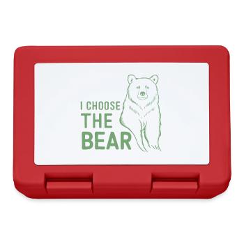 Je choisis l'ours dans les bois Sarcastique Féministe - Boîte à goûter - rouge - Devant