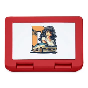 D-like Initial: Retro Japanese Anime JDM Manga - Lunchbox - red - Front