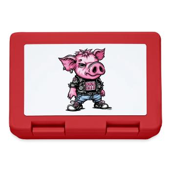 The Punk Pig - Lunchbox - red - Front