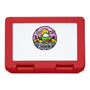 Child drawing of happy Japan - Lunchbox - red - Front