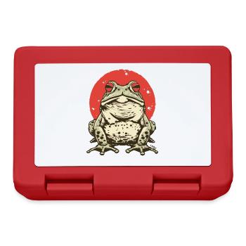 Eine große, dicke japanische Frosch-Kröte - Brotdose - Rot - Vorne