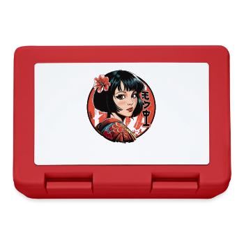 Kimono japonais : JDM Anime Geisha Girl - Boîte à goûter - rouge - Devant