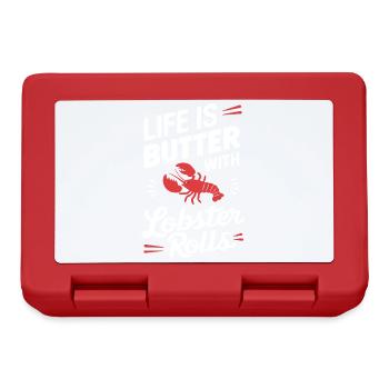Funny Lobster Roll Pun Seafood Maine Food lover - Lunchbox - red - Front