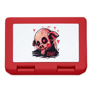 Nosferatu-Vampir-Zombie-Schweinchen, Oink! - Brotdose - Rot - Vorne