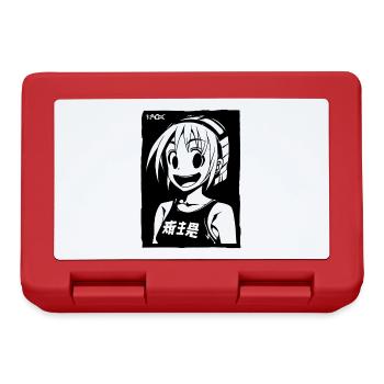 Fille d’anime joyeuse - Boîte à goûter - rouge - Devant