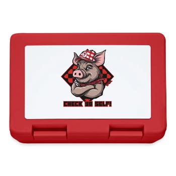 Check Yourself, Trucker Hat Pig - Lunchbox - red - Front